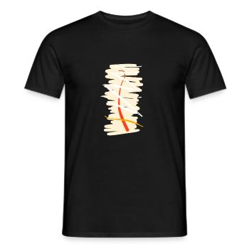 Abstrakter Kapuzenpullover - Männer T-Shirt - Schwarz - Vorne - AI Model Male 178 light (178cm)