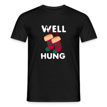 Christmas Funny Christmas socks - Men's T-Shirt - black - Front - AI Model Male 178 light (178cm)