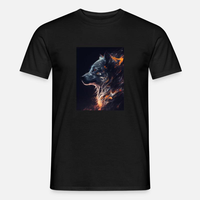 Feuergeist - Männer T-Shirt - Schwarz