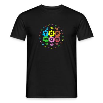 top-mom knallbunt - Männer T-Shirt - Schwarz - Vorne - AI Model Male 178 light (178cm)