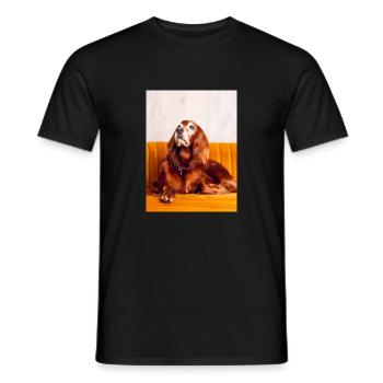 Irish Setter - Männer T-Shirt - Schwarz - Vorne - AI Model Male 178 light (178cm)