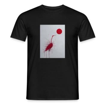 Crane sun - Men's T-Shirt - black - Front - AI Model Male 178 light (178cm)