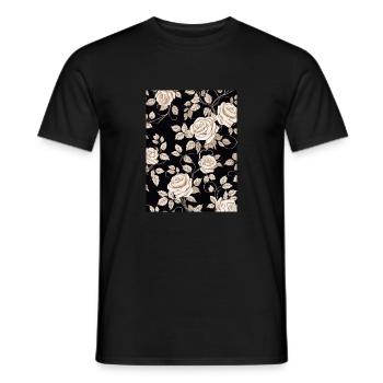 Timeless Rose Elegance - Männer T-Shirt - Schwarz - Vorne - AI Model Male 178 light (178cm)