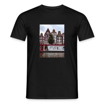 Amsterdam - Männer T-Shirt - Schwarz - Vorne - AI Model Male 178 light (178cm)