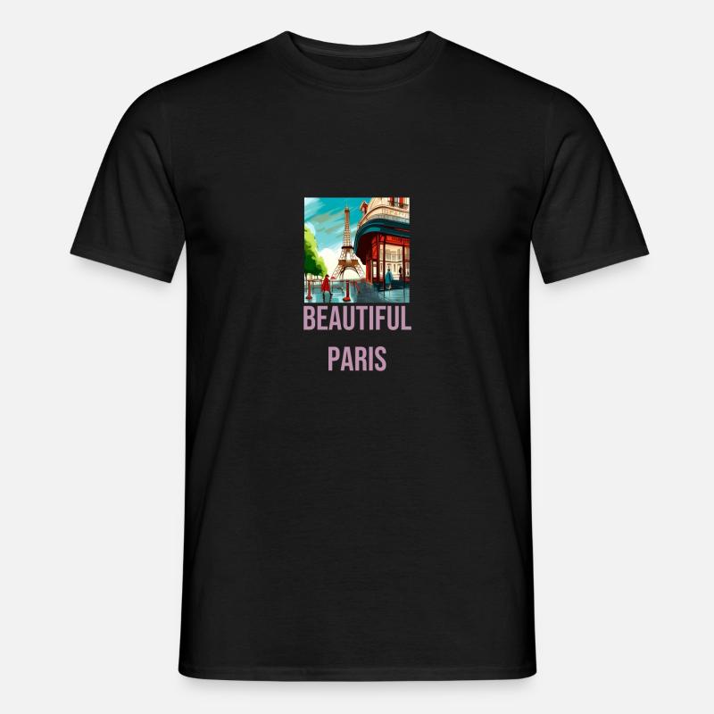 Passion Paris - Männer T-Shirt - Schwarz
