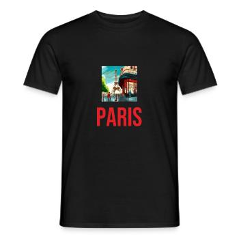 The very best Paris souvenir - Men's T-Shirt - black - Front - AI Model Male 178 light (178cm)