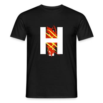 Burning helipad - Men's T-Shirt - black - Front - AI Model Male 178 light (178cm)