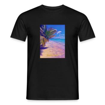 Beach vibes - Men's T-Shirt - black - Front - AI Model Male 178 light (178cm)