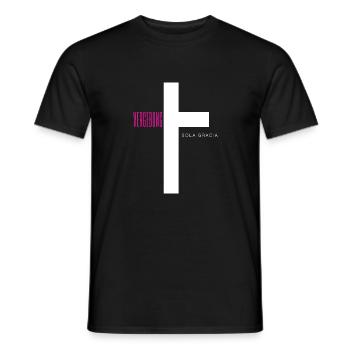 Vergebung Front - Männer T-Shirt - Schwarz - Vorne - AI Model Male 178 light (178cm)