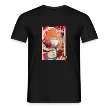 Vintage anime samurai 2 - Men's T-Shirt - black - Front - AI Model Male 178 light (178cm)