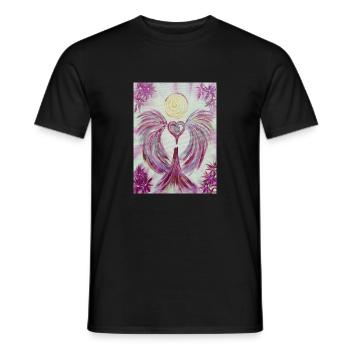 Herzengel Kosmisches Potential - Männer T-Shirt - Schwarz - Vorne - AI Model Male 178 light (178cm)