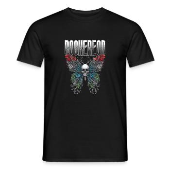 Lebendige Schädel & Schmetterling Ätherische Flügel - Männer T-Shirt - Schwarz - Vorne - AI Model Male 178 light (178cm)