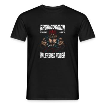 Akuma Fierce Warrior Bold Power & Fury Fanart - Männer T-Shirt - Schwarz - Vorne - AI Model Male 178 light (178cm)