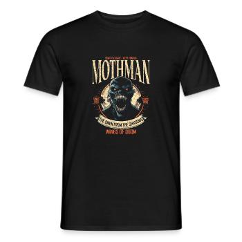 Mothman Dark Cryptid Legend West Virginia - Men's T-Shirt - black - Front - AI Model Male 178 light (178cm)