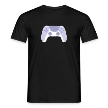 Manette pastel : design minimaliste et rétro - T-shirt homme - noir - Devant - AI Model Male 178 light (178cm)