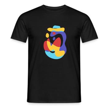 monster enjoy summer sea - vintage bold abstract - Men's T-Shirt - black - Front - AI Model Male 178 light (178cm)