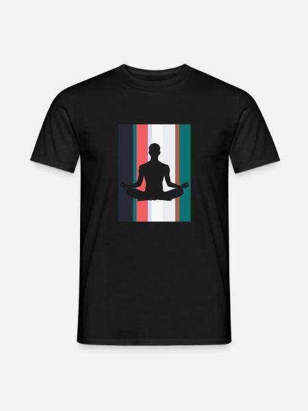 Meditation Spiritualitaet - Männer T-Shirt - Schwarz