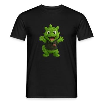 Open de Slovénie Dragon - Câlin - T-shirt homme - noir - Devant - AI Model Male 178 light (178cm)