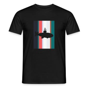 sous-marin navire sous-marin - T-shirt homme - noir - Devant - AI Model Male 178 light (178cm)