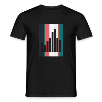 Statistik Diagramme - Männer T-Shirt - Schwarz - Vorne - AI Model Male 178 light (178cm)