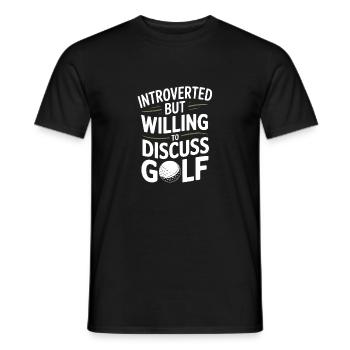 Funny Golfing Fathers Day Golf Lover Golf Player - Men's T-Shirt - black - Front - AI Model Male 178 light (178cm)