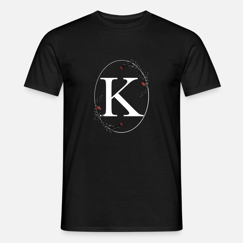 Buchstabe K - Männer T-Shirt - Schwarz