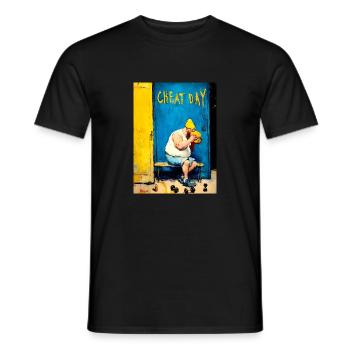 "Cheat Day" by van Gogh - Männer T-Shirt - Schwarz - Vorne - AI Model Male 178 light (178cm)