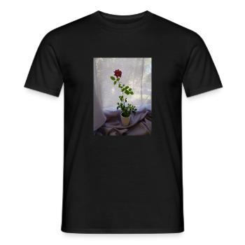 Window Flower - Männer T-Shirt - Schwarz - Vorne - AI Model Male 178 light (178cm)