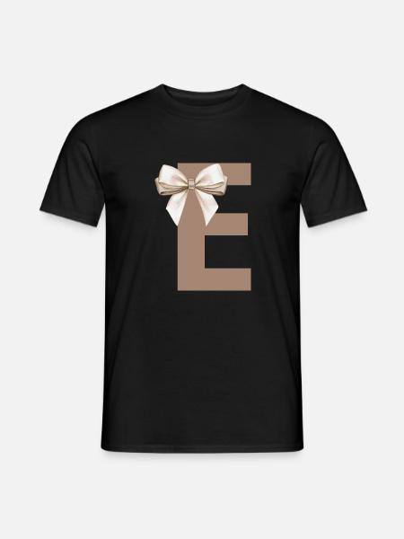 Buchstabe E Knoten - Männer T-Shirt - Schwarz