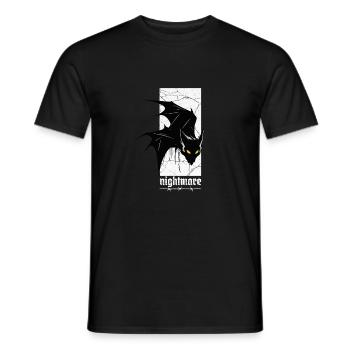 Nightmare Bat – Gothic Horror Vampire Creature Art - Men's T-Shirt - black - Front - AI Model Male 178 light (178cm)