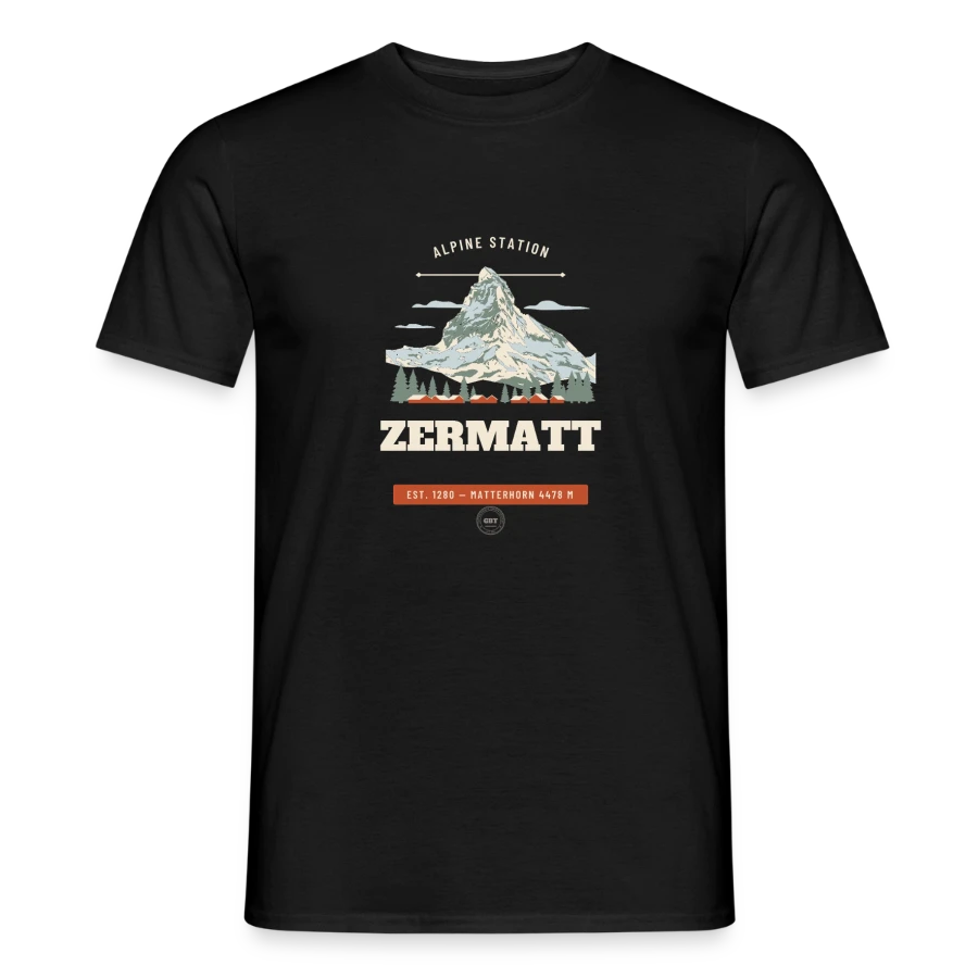 Zermatt-märke på en men's t-shirt, black