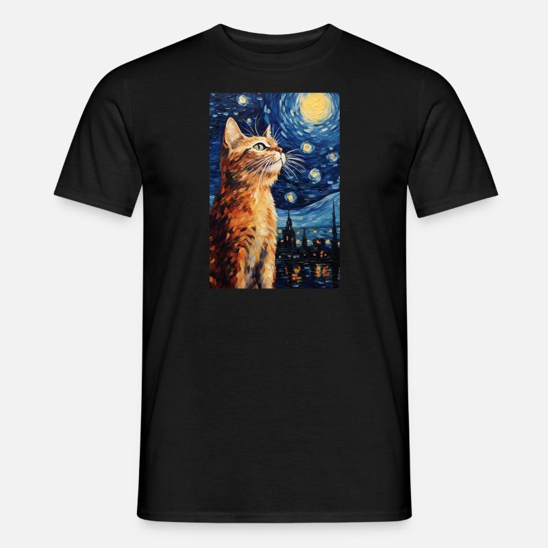 Katze - Männer T-Shirt - Schwarz