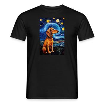 Dackel Hund - Männer T-Shirt - Schwarz - Vorne - AI Model Male 178 light (178cm)