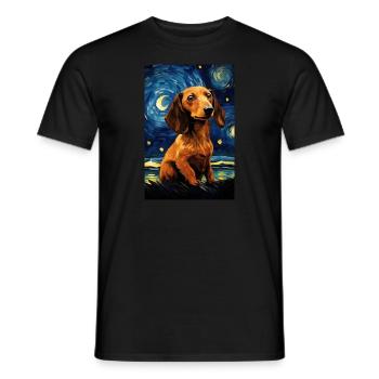 Dackel - Männer T-Shirt - Schwarz - Vorne - AI Model Male 178 light (178cm)