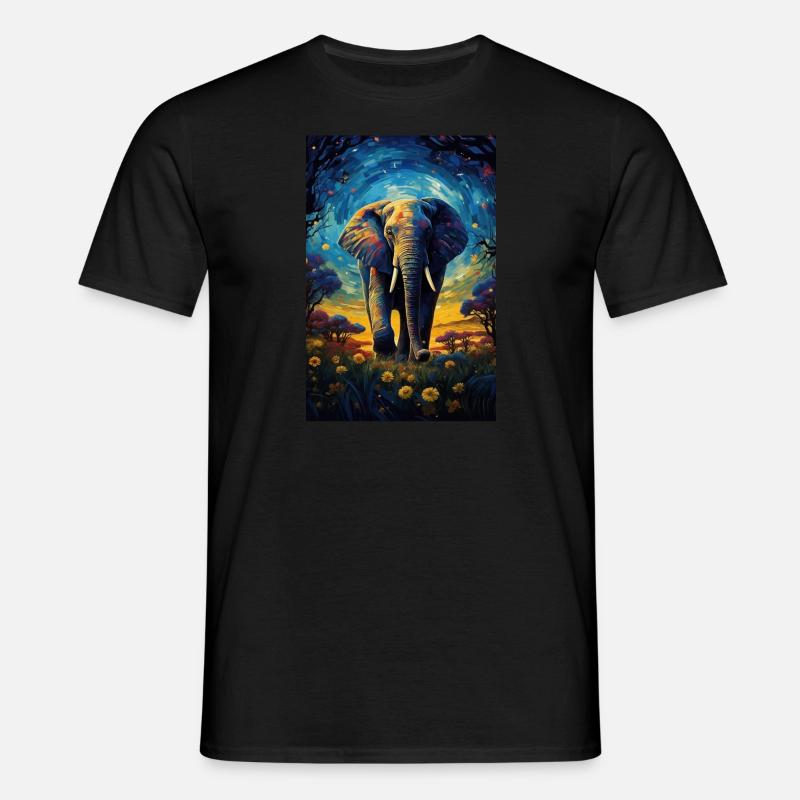 Elefant - Männer T-Shirt - Schwarz