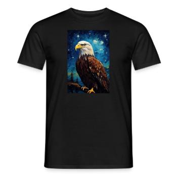 Adler - Männer T-Shirt - Schwarz - Vorne - AI Model Male 178 light (178cm)
