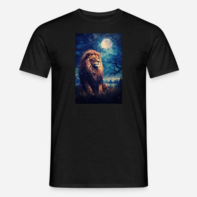Löwe - Männer T-Shirt - Schwarz