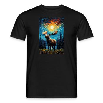 Elch - Männer T-Shirt - Schwarz - Vorne - AI Model Male 178 light (178cm)