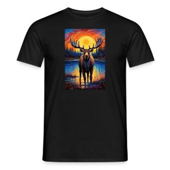 Elch - Männer T-Shirt - Schwarz - Vorne - AI Model Male 178 light (178cm)