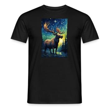 Elch - Männer T-Shirt - Schwarz - Vorne - AI Model Male 178 light (178cm)