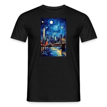 New York - T-shirt homme - noir - Devant - AI Model Male 178 light (178cm)