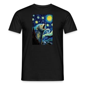 Wolf - Männer T-Shirt - Schwarz - Vorne - AI Model Male 178 light (178cm)