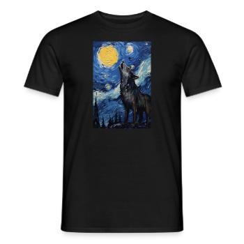 Wolf - Männer T-Shirt - Schwarz - Vorne - AI Model Male 178 light (178cm)
