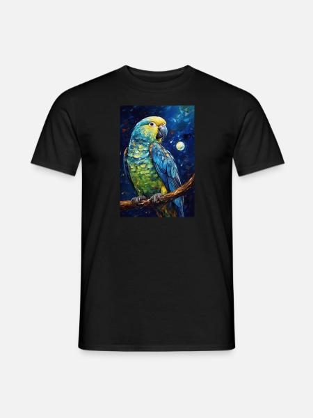 Papagei - Männer T-Shirt - Schwarz