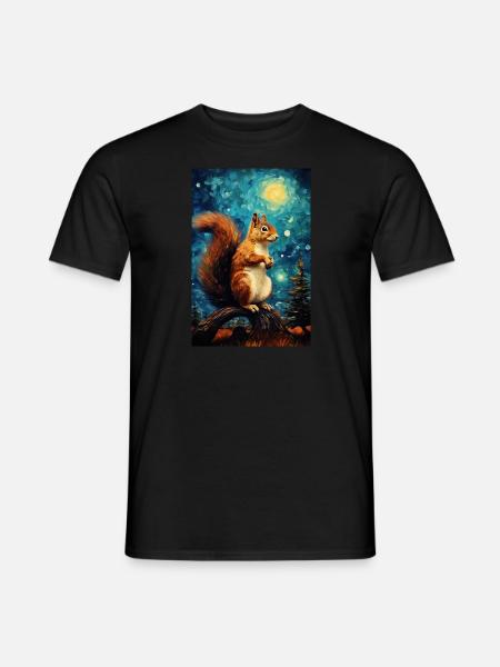 Eichhörnchen - Männer T-Shirt - Schwarz