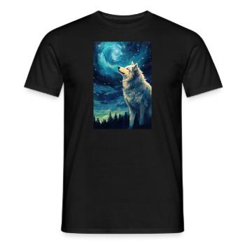 Wolf - Männer T-Shirt - Schwarz - Vorne - AI Model Male 178 light (178cm)