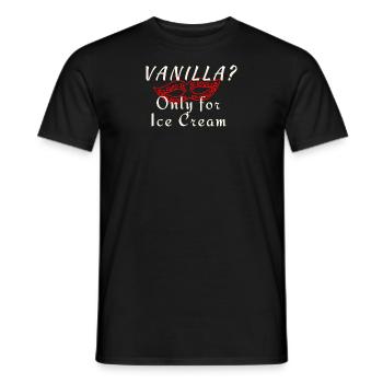 Vanilla? Only for i*e cream - Men's T-Shirt - black - Front - AI Model Male 178 light (178cm)