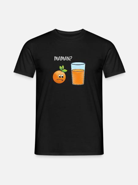 jus d'orange - T-shirt homme - noir