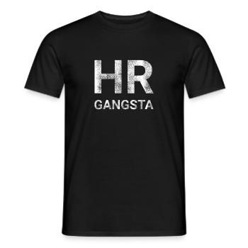 HR Gangsta - Men's T-Shirt - black - Front - AI Model Male 178 light (178cm)