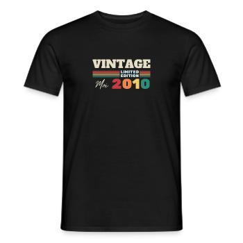 Vintage May 2010 Birthday Gift - Men's T-Shirt - black - Front - AI Model Male 178 light (178cm)